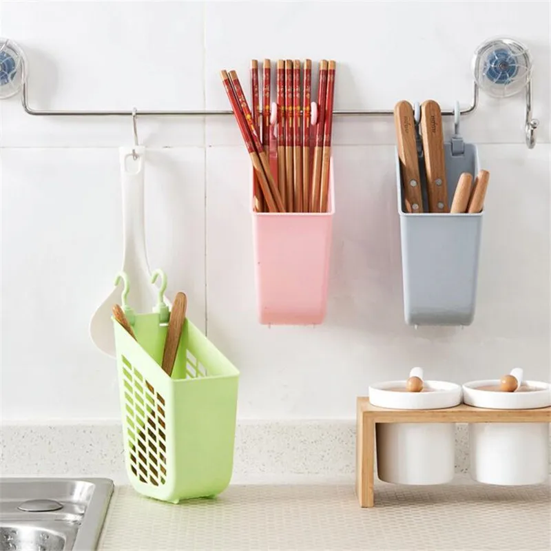 

CTREE Household Spoon Cutlery Drain Chopsticks Tube Magic Baskets Storage Rack Spoon Knife Fork Storage Kitchen Utensils C532