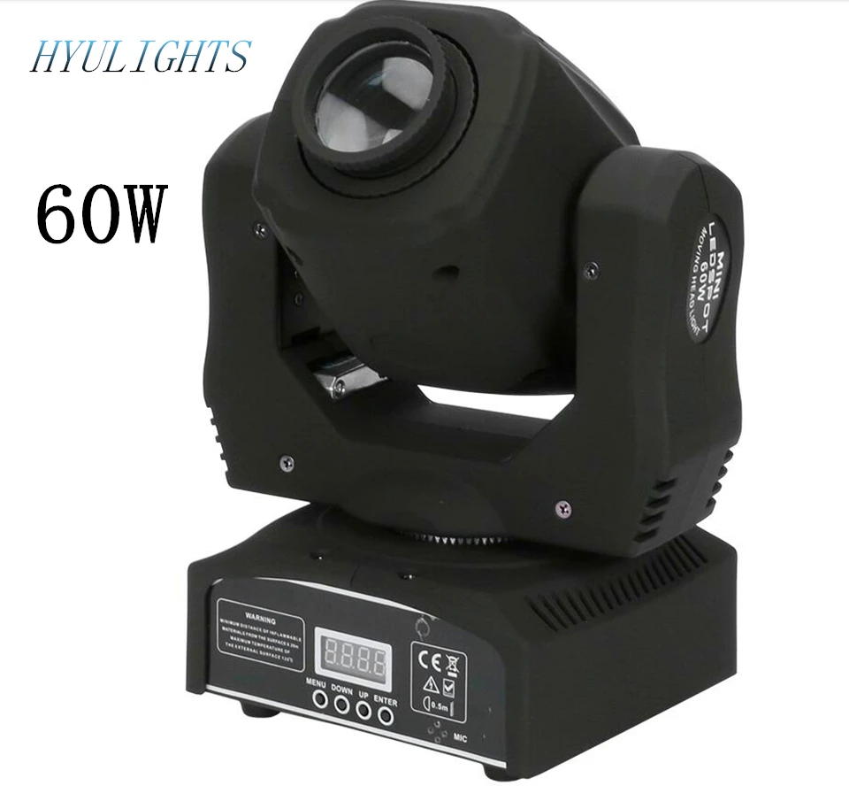 Luz do Estágio Led 60 w Moving Head Spot Light Dmx512 Som Ativa Mestre e escravo Stand Alon Dmx 60 w Mini