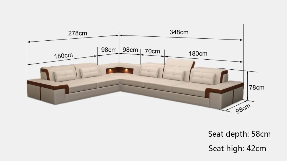 black color sectional leather sofa b2021 in living room sofas from sofa size