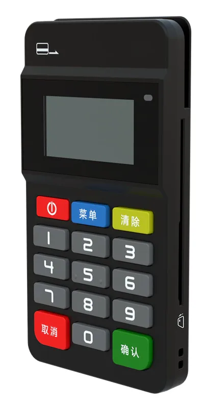 Мобильный платежный терминал PCI + EMV Сертифицированный Bluetooth MPOS с клавиатурой| |