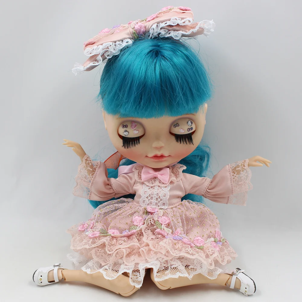 ICY Blyth doll розовое платье принцессы с повязкой на голову и элегантные наряды для 1/6 размера