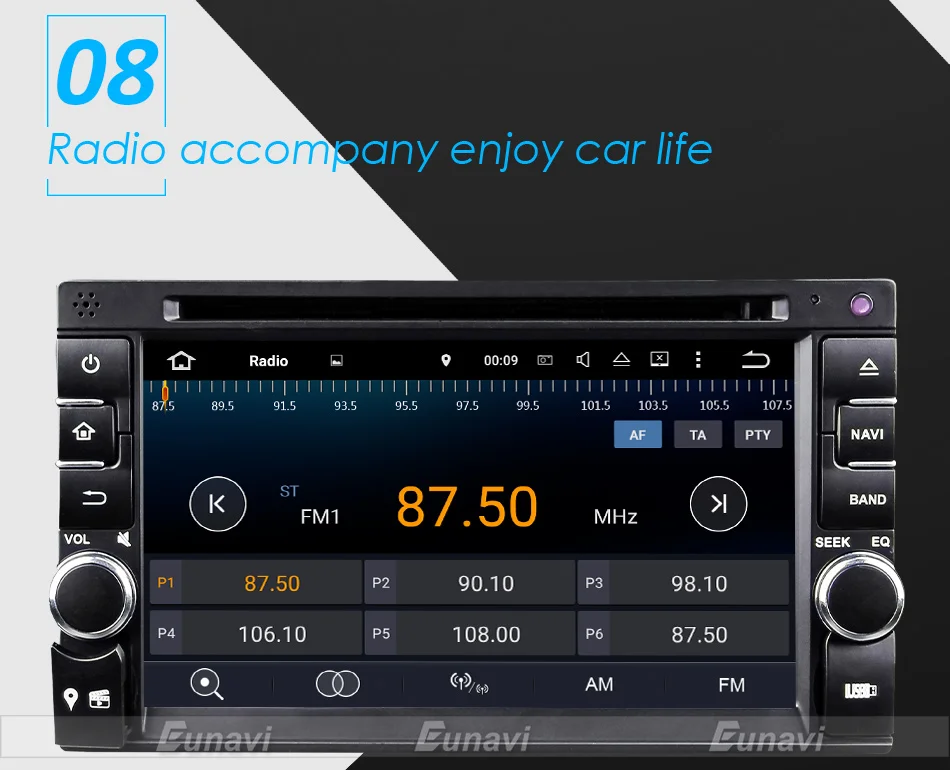 Best Eunavi Quad Core Universal 2 Din Android 9.0 Car radio dvd multimedia Player Capacitive Touch Screen Audio Stereo GPS Navigation 12