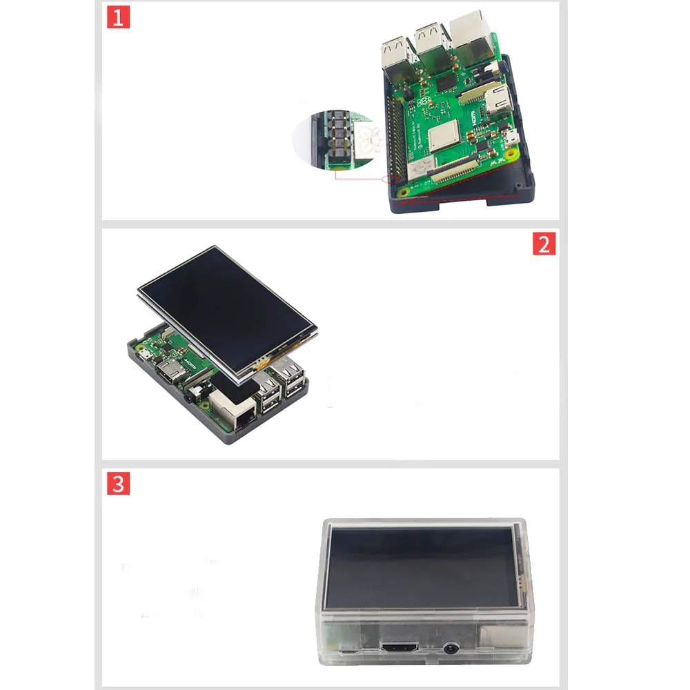 Новые Raspberry Pi 3 Model B+ плюс Чехол Пластик ABS чехол Корпус коробка+ 5V вентилятор охлаждения для Raspberry Pi 3 3,5 дюймовый сенсорный экран