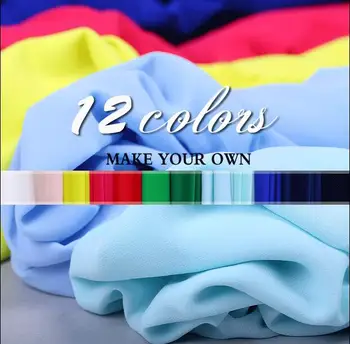 

Summer thin section lined with 15 color georgette drape fabric lining fabric wholesale high quality lining cloth