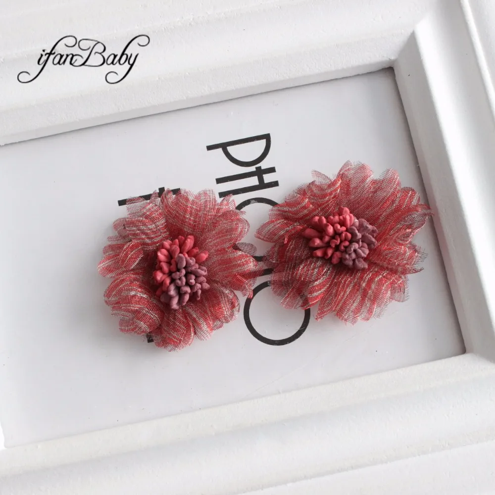 Organza blossom hair flower 9