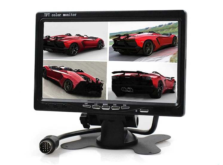 4 Way Input 9 Inch TFT LCD Screen Car Monitor 4 Split Rear View Display for Rearview Reverse Camera Car TV Display For Truck 4 Way Input 9 Inch TFT LCD Screen Car Monitor 4 Split Rear View Display for Rearview Reverse Camera Car TV Display For Truck