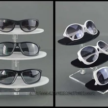 Высококачественные Акриловые 3-Слои стойка-витрина для солнечных очков Стекло держатель для украшений держатель Цепочки и ожерелья браслета показывает Рабочий стол