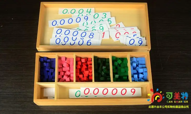 

Montessori Materials Counting Points Game Cubes Contrast Box Beech Wood Math Tools Early educational Can Smarter