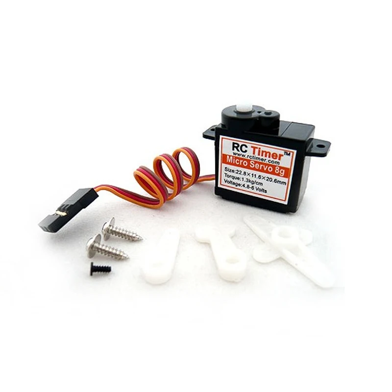 

RCTIMER 8g Micro Servos 1.2kg 0.12se for Smallest Aircraft Plane