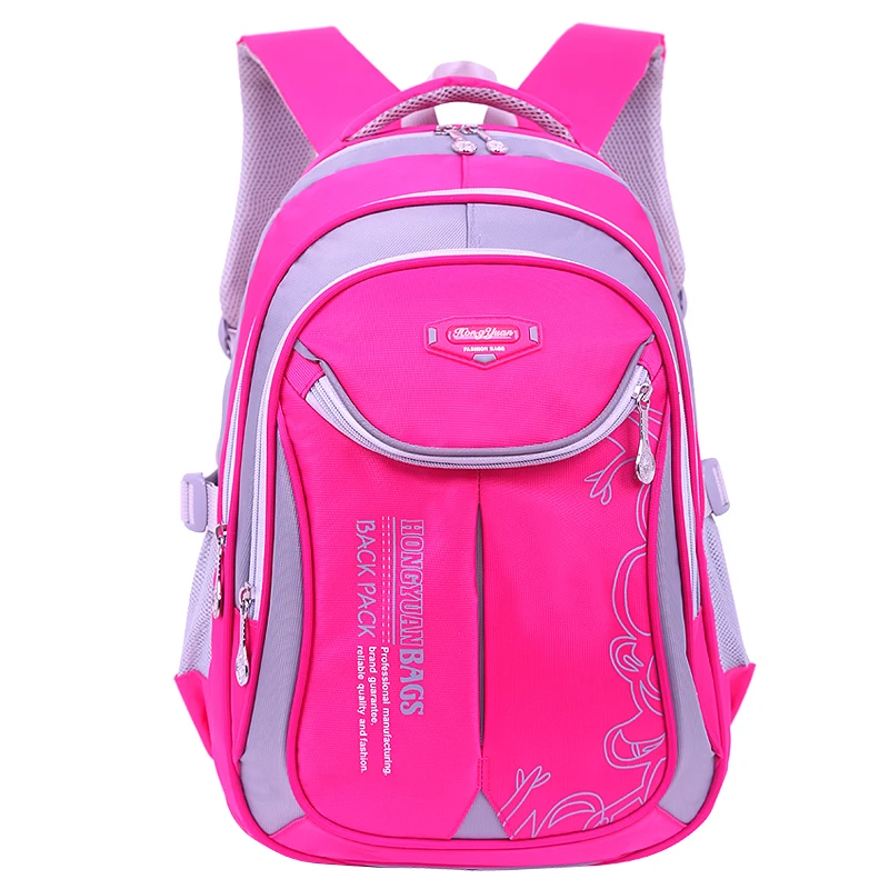 Litthing детские школьные рюкзаки для девочек и мальчиков нейлон водонепроницаемый детский Ранец школьный рюкзак вместительный рюкзак - Цвет: large rose red