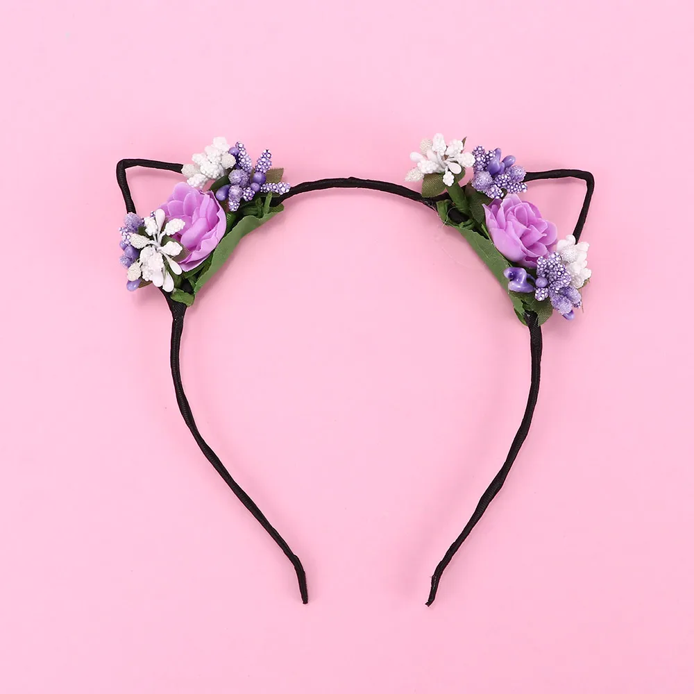 1 шт., стиль, женская повязка на голову с розовым цветком для девочек, милые волосы резинки ободок для волос, головной убор для невесты, популярный