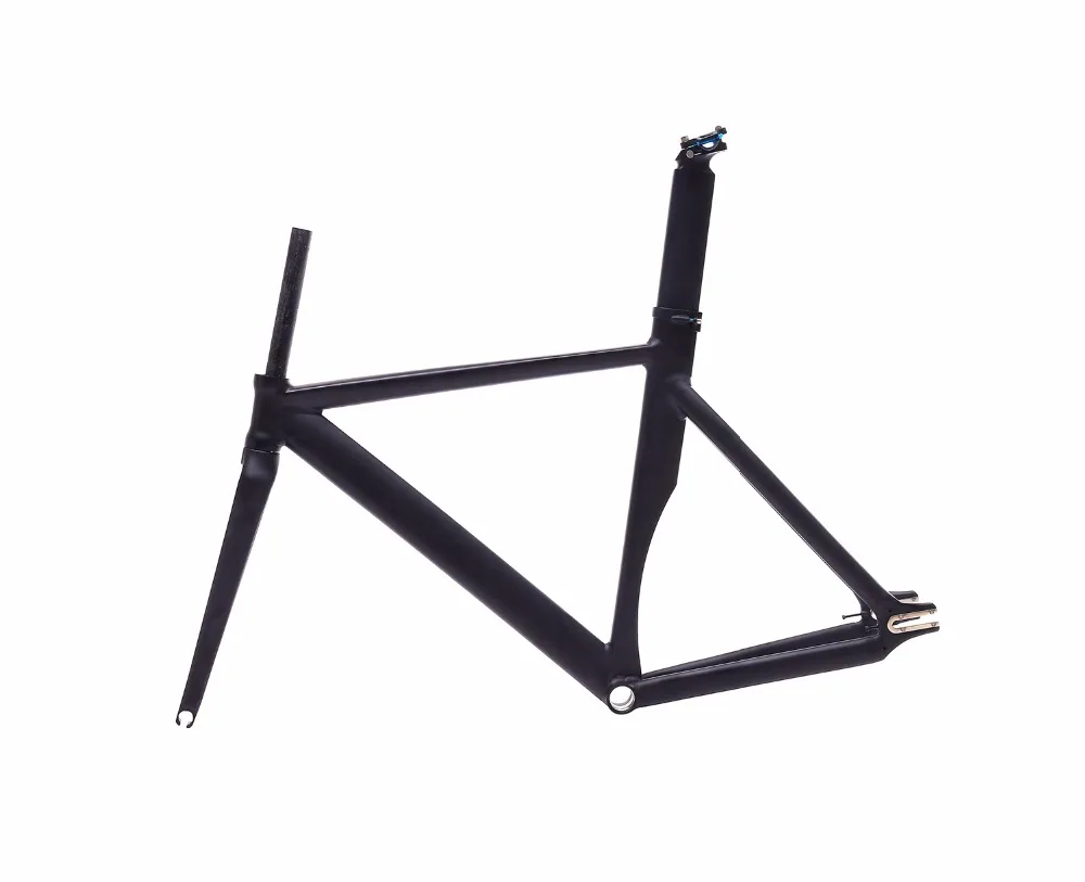 

fixed gear bike frame 53cm 55cm 58cm matte black Bike frame Fixie Bicycle Frame Aluminum Alloy frame with carbon fork