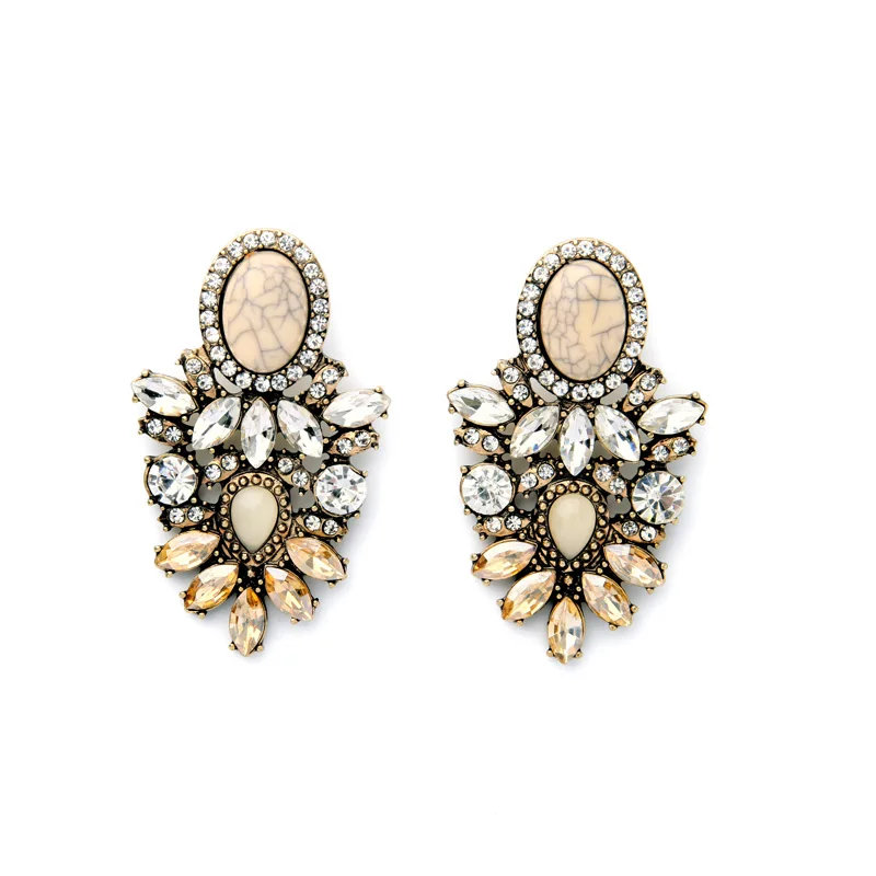 Natural Stone Retro Earring 2016 Statement Earring For Women Pierced