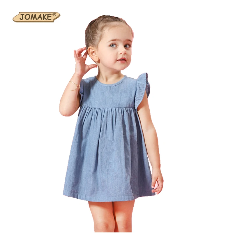 Buy New Denim Baby Girl Dress Pleated Sleeveless Cute