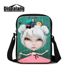 Dispalang маленькая сумка-мессенджер для девочек с принтом куклы, мини сумка через плечо для подростков, милая мультяшная квадратная сумка-мессенджер для женщин