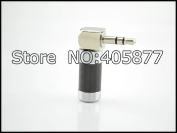 

New Carbon Fiber body Rhodium plated 3.5mm L Stereo Male plug Audio Jack