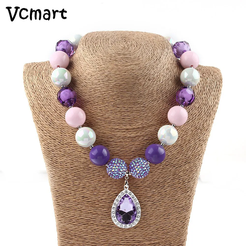 Prix pour Vcmart 2017 Enfants Collier Sofia La Première Chunky Bubblegum Collier Princesse Sophia Violet Teardrop Amule Perlé Collier Prix pour Vcmart 2017 Enfants Collier Sofia La Première Chunky Bubblegum Collier Princesse Sophia Violet Teardrop Amule Perlé Collier