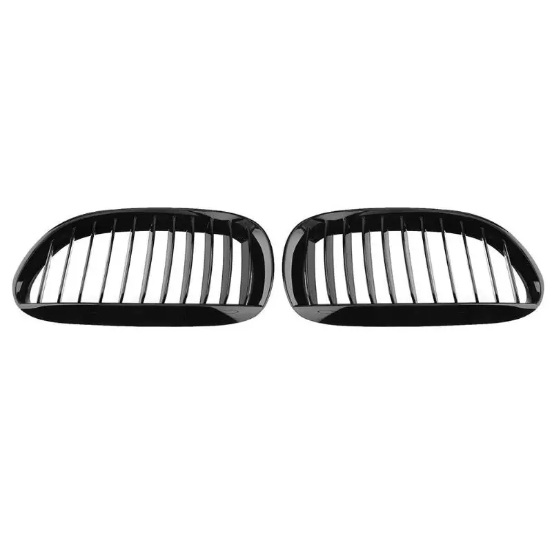 

2pcs Gloss Black Car Front Bumper Kidney Grilles for BMW 6Series E63 05-10