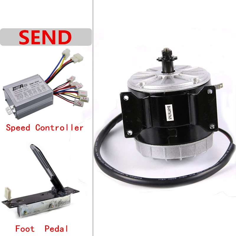 

TDPRO 24V 350W Electric Brush Motorcycle Motor Generator For Moto ATV Go Kart PikeBike Send Foot Pedal + Speed Controller
