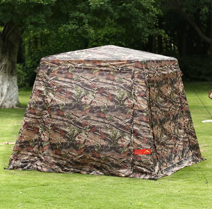 The new outdoor camping tent double leaf camouflage Square tent  can accommodate 5-8 people living