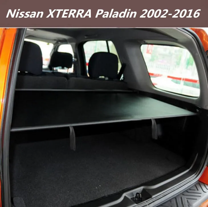 

JIOYNG High quality Car Rear Trunk Security Shield Cargo Cover For 02-16 Nissan XTERRA Paladin 2002-2016( black, beige)