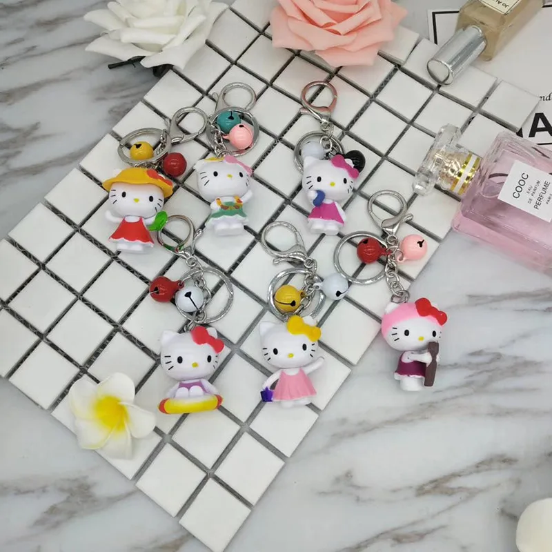New Animal Hello kitty Keychain laveros Metal Key chain Chaveiros Key