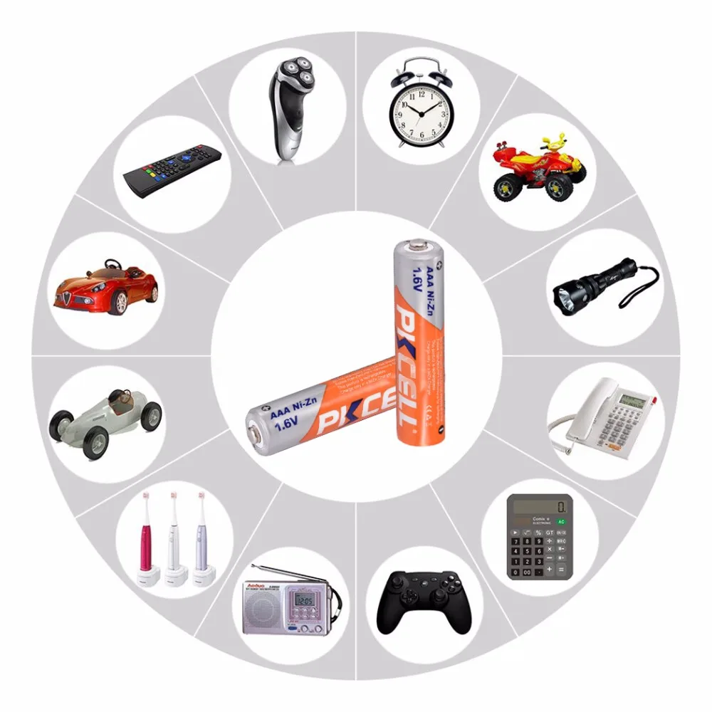 6 шт* PKCELL NI-ZN 1,6 V AAA аккумуляторная батарея в 900mwh емкость 3А батареи