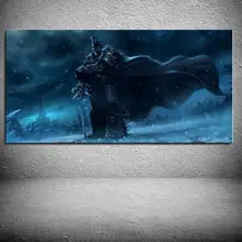 Arthas lich king world of warcraft wrath Spiel Amerikanischen Stil Leinwand Ungerahmt Spray Rahmenlose Ölgemälde hologramm Realistische