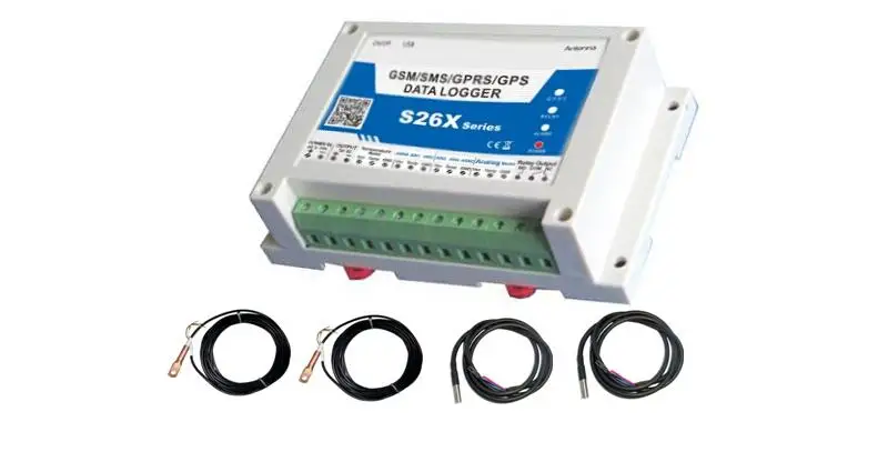 

air temperature measurement unit S260 GPRS GPS Temperature data Logger four temp inputs with 4 sensors cable length 1m