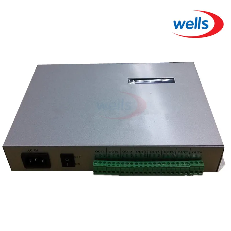 

T-300K T300K SD Card online VIA PC RGB Full color led pixel module controller 8 ports 8192 pixels ws2811 ws2801