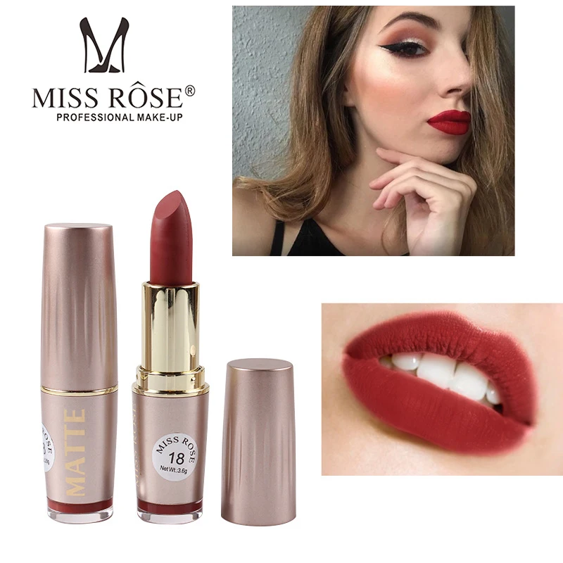 Губная помада для губ miss rose матовый водостойкий цвет| |