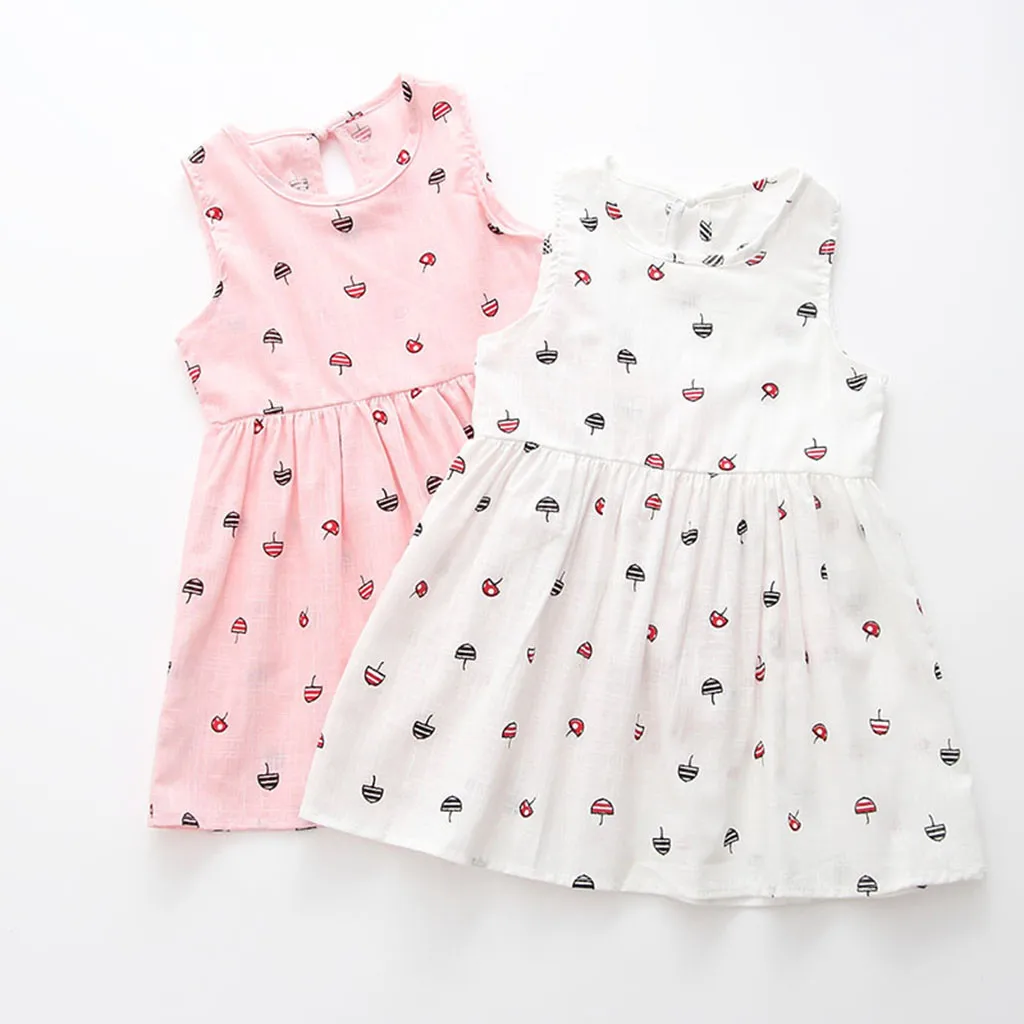 

2019 New Arrival white dress girl Summer Princess Dress Kids Baby Party Wedding Sleeveless Dresses robe de princesse enfant #C20