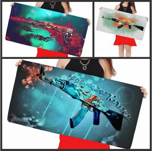 2017 new locking edge gaming mouse pad cs go sniper shooting warface