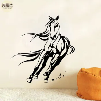 

Animal Wall Decals Mustang Horse Sticker Vinyl Home Decor Bedroom Nursery
