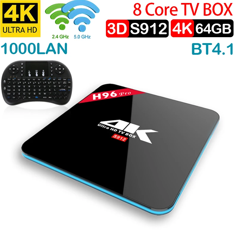

Xinways Android 7.1 TV Box Amlogic S912 octa Core 3GB RAM 64GB ROM 2.4/5 ghz Wifi 4 k Smart Media player Set top box