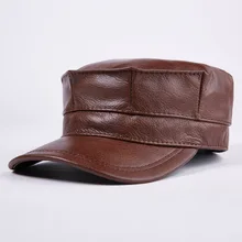 Бейсбольная Кепка унисекс из натуральной кожи для взрослых, восьмиугольная кепка, Мужская Фирменная новая Кепка из воловьей кожи, кепка для мальчиков, шапки, армейская Кепка
