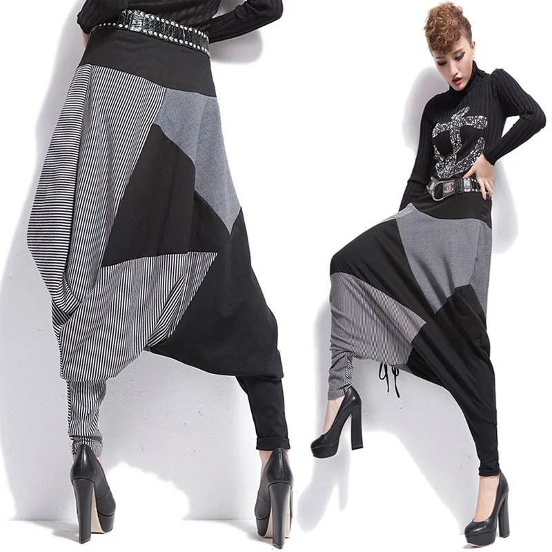 2017 spring Punk Street dance Hip hop pants Fashion Baggy