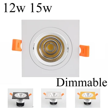 

White shell Led Ceiling Down Lights Dimmable 12w 15w Led Recessed Lamp Spotlight ceiliing lamp AC110V 220V Warm Cold White UL CE