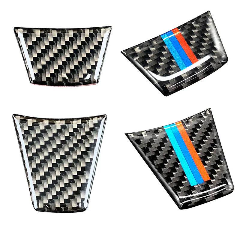

Carbon Fiber Steering Wheel Trim Cover Decal Sticker 4 Types Fit for BMW E90 E92 3 Series 2005-2012