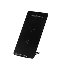 Qi стандартное беспроводное зарядное устройство Быстрая зарядка Подставка для зарядки защита безопасности встроенные двойные катушки для samsung iPhone Redmi