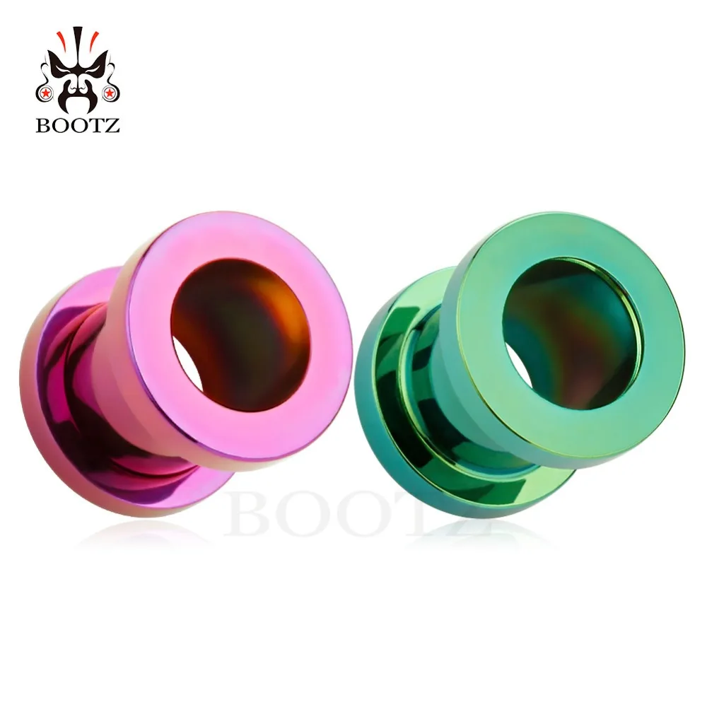 screw back stainless steel ear plugs tunnels piercing body jewelry ear
