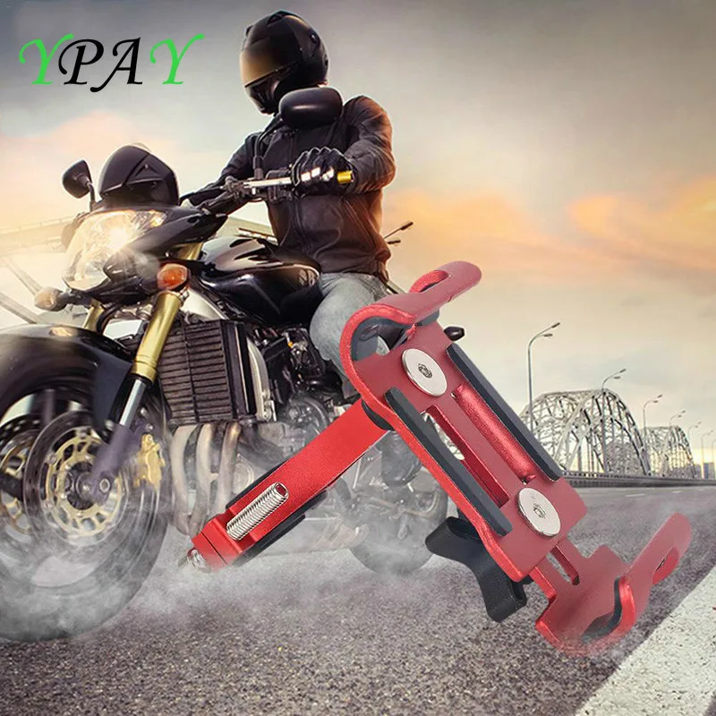 

YPAY 360 Rotation Bike 3.5-6.5" Mobile Phone Holder Aluminum Motorcycle Bicycle Phone Support Cycling Bracket Mount For IPhone