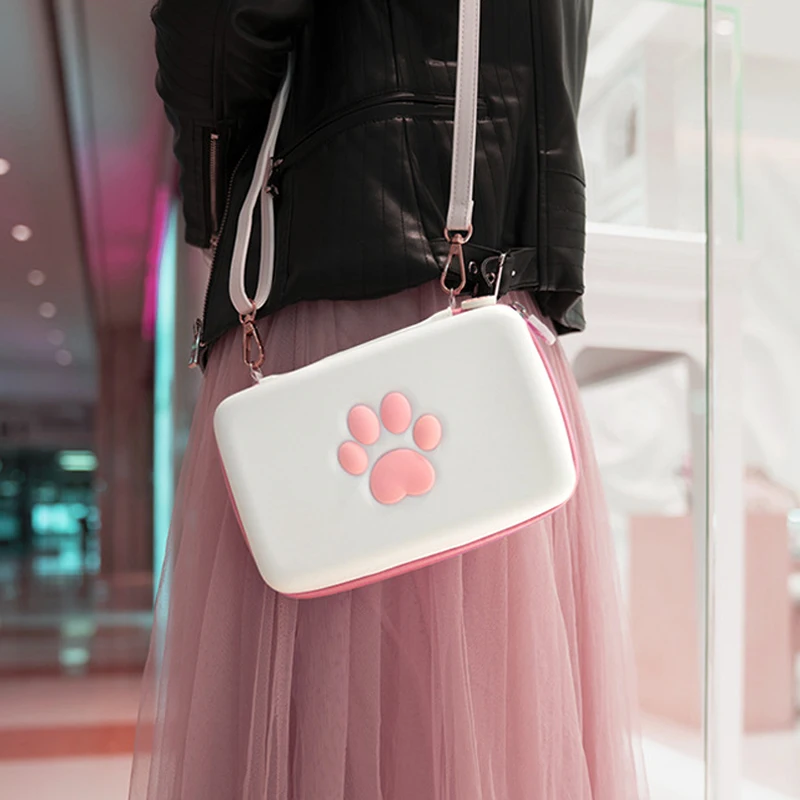 EVA Waterproof Travel Bag for Nintendo Switch Mini Lite - Portable Cat Claw Case Bag with Game Console Accessories image 5