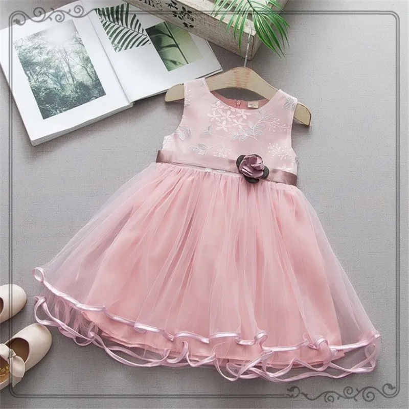 

BibiCola Baby Girls Summer Dress Children Fashion Bowknot Lace Dresss Party Wedding Dress Girls Elegent Princess Vestidos