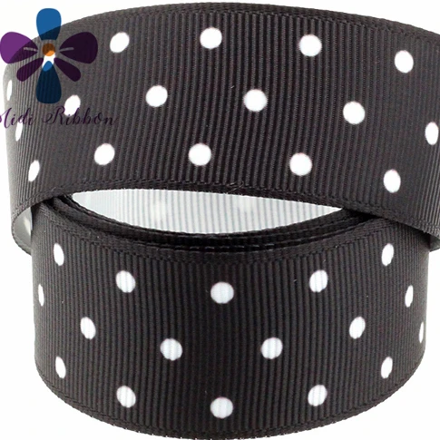 16 мм 75 белые точки черный и синий фиолетовый низ Напечатано Grosgrain