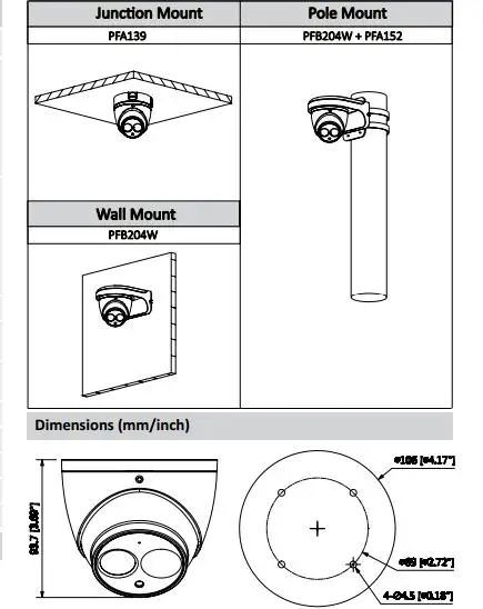 DAHUA CCTV камера безопасности 4MP HDCVI IR Eyeball камера IP67 с аудио DH-HAC-HDW1400EM-A