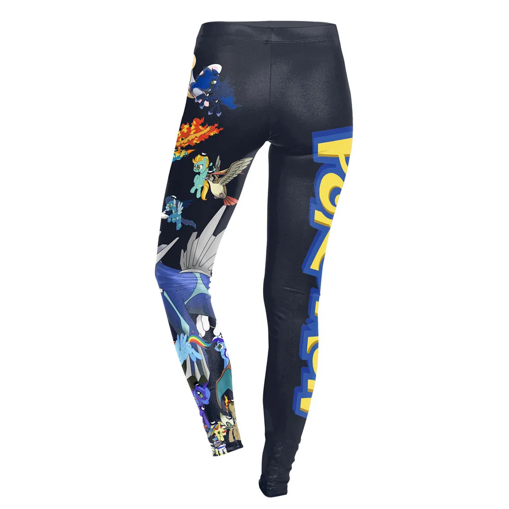 amazon leggings FCCEXIO Simple Cartoon Pokemon GO Designs Gray Female Leggings Spring Casual Women's Stretch Legging Soft Jegging Fitness Legins faux leather leggings