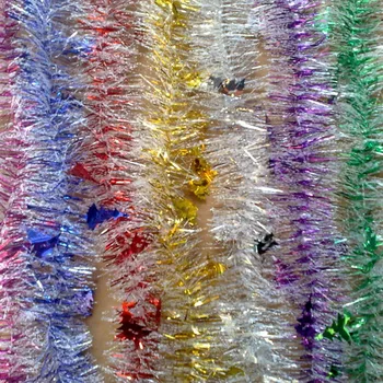 

New Colorful Ribbon Garland Tinsel Christmas Tree Hanging Ornaments Party Decoration Carnival Festical Purim