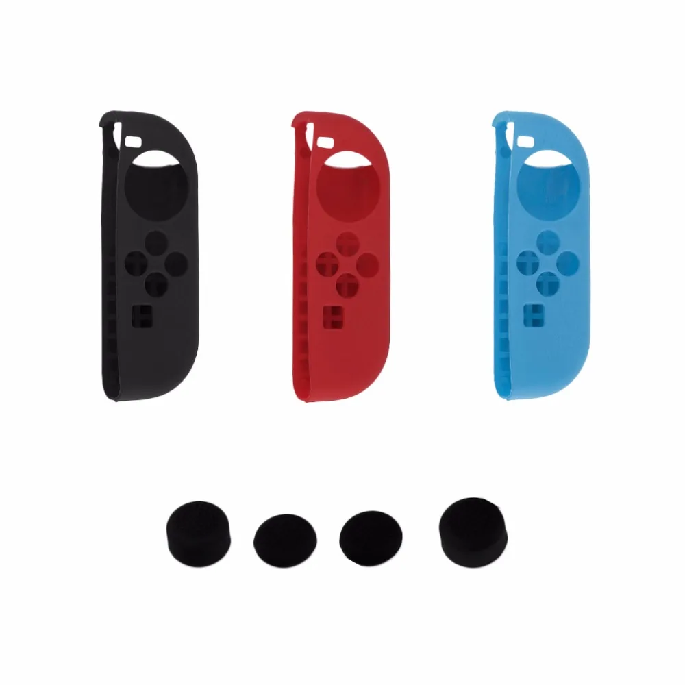 6 In 1 Soft Silicone Rubber Dustproof Cover for Nintendo Switch Joy Con