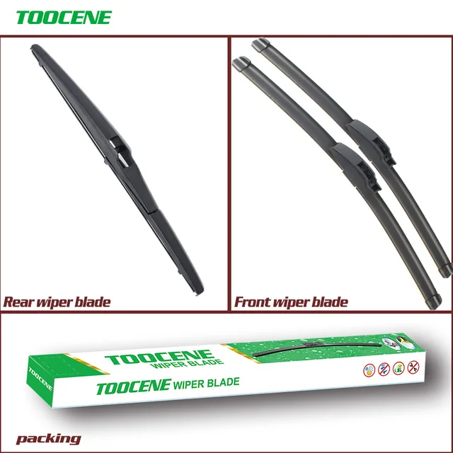 Front And Rear Wiper Blades For Toyota Venza 2009 2013 Rubber